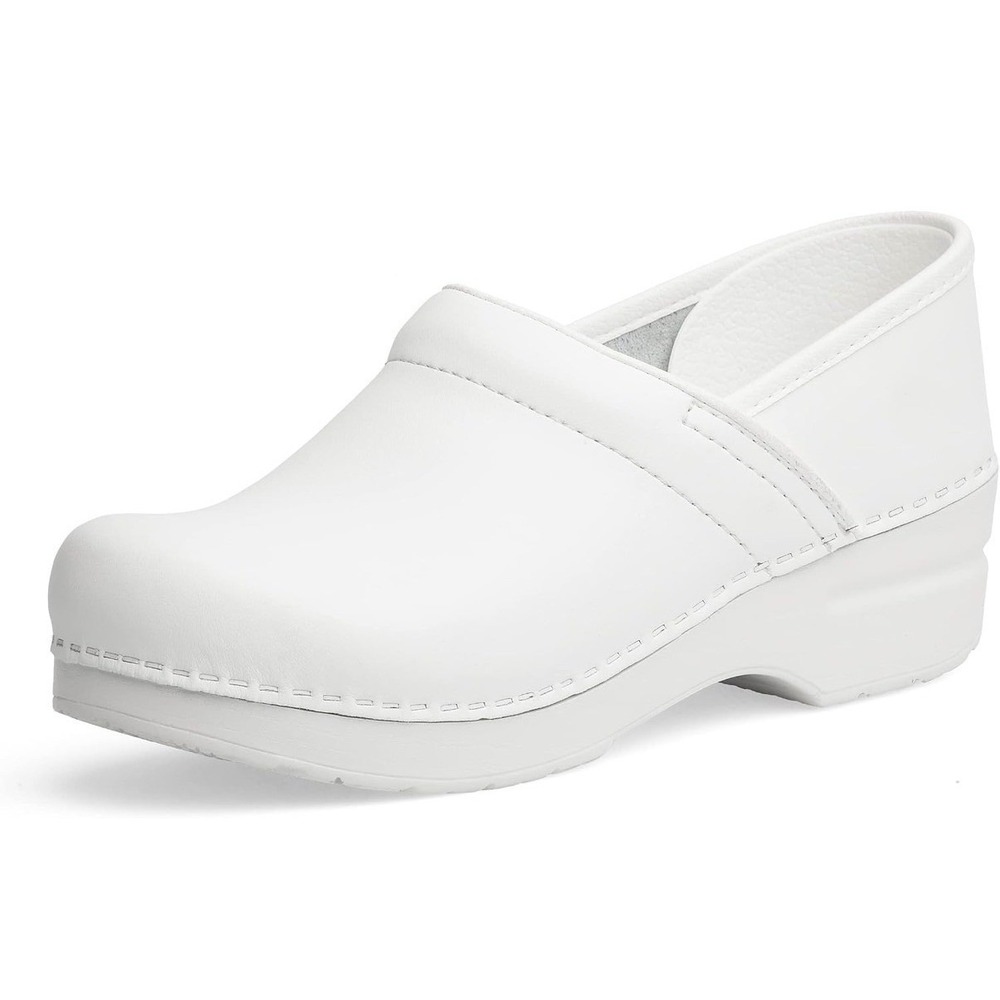 Dansko Professional White Box Leather Clogs Womens 39 Nursing Chef Work Shoes